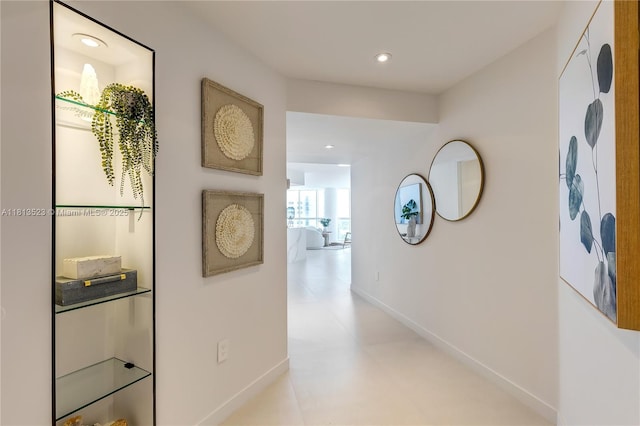 6301 Collins Ave Unit 1405, Miami Beach, FL 33141 - hallway with recessed lighting and baseboards