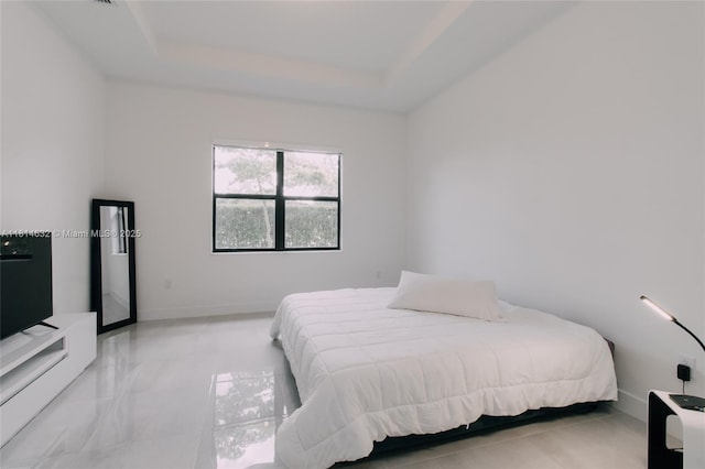 17451 SW 41st St, Miramar, FL 33029 - bedroom featuring light tile patterned floors and a tray ceiling