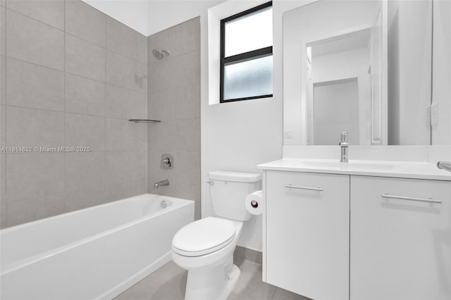 17451 SW 41st St, Miramar, FL 33029 - bathroom with toilet, vanity, shower / bathtub combination, and tile patterned flooring