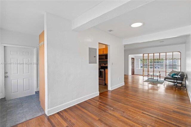 1105 NE 119th St, Biscayne Park, FL 33161 - unfurnished room featuring electric panel and wood finished floors