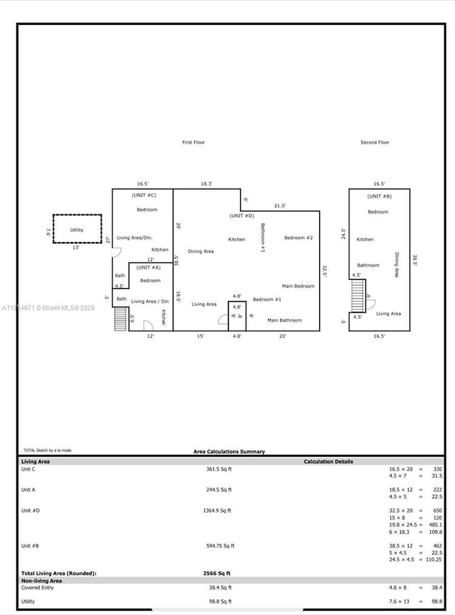 1105 NE 119th St, Biscayne Park, FL 33161 - view of property floor plan