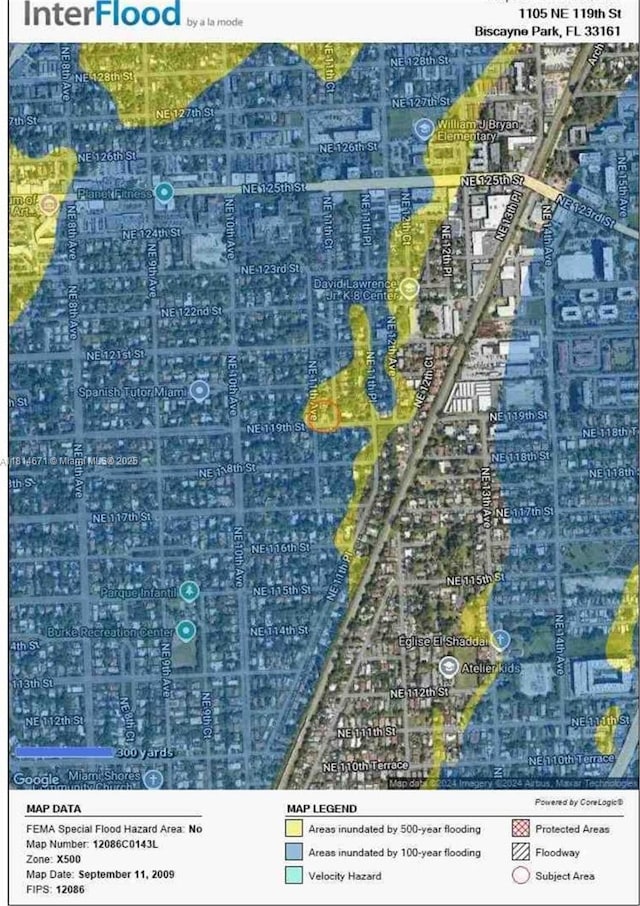 1105 NE 119th St, Biscayne Park, FL 33161 - additional map related to listing