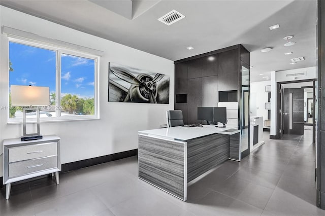 2612 Key Largo Ln, Fort Lauderdale, FL 33312 - tiled home office featuring baseboards
