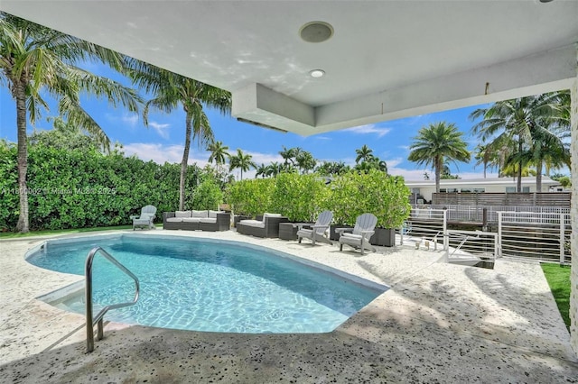 2612 Key Largo Ln, Fort Lauderdale, FL 33312 - view of pool featuring an outdoor living space and a patio area
