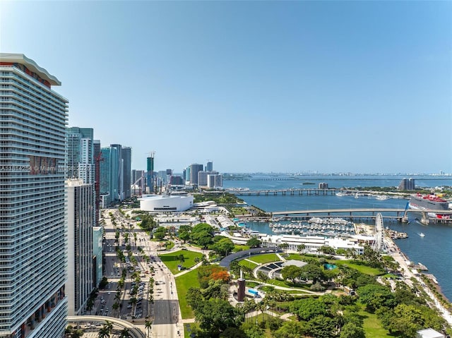 50 Biscayne Blvd Unit 3106, Miami, FL 33132 - water view with nearby urban area and a notable bridge