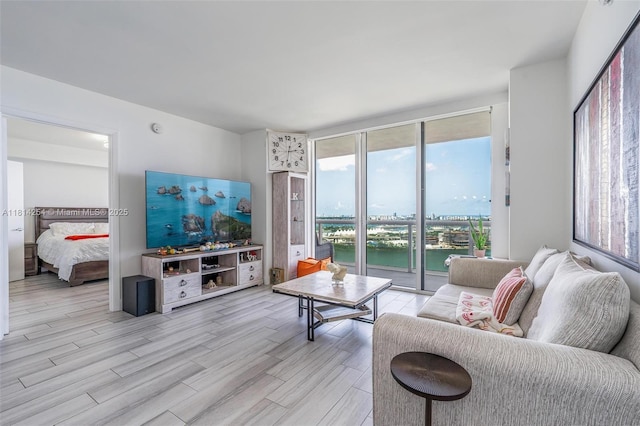 50 Biscayne Blvd Unit 3106, Miami, FL 33132 - living room featuring plenty of natural light and wood finished floors