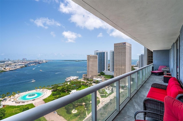 50 Biscayne Blvd Unit 3106, Miami, FL 33132 - balcony with a water view and a view of city