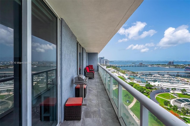 50 Biscayne Blvd Unit 3106, Miami, FL 33132 - balcony featuring a water view and view of marina