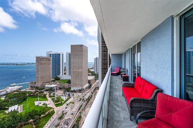 50 Biscayne Blvd Unit 3106, Miami, FL 33132 - balcony featuring a city view and a water view