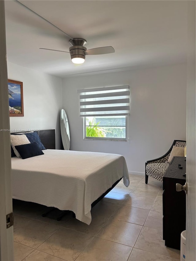 251 SW 132nd Way Unit 306H, Pembroke Pines, FL 33027 - bedroom with light tile patterned floors and a ceiling fan