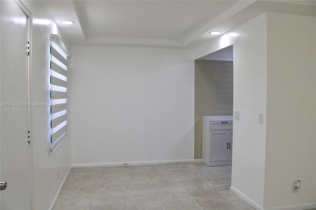 251 SW 132nd Way Unit 306H, Pembroke Pines, FL 33027 - hallway featuring recessed lighting, a raised ceiling, and light tile patterned floors