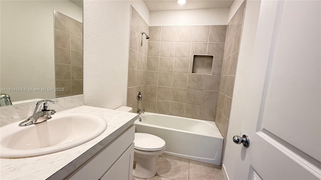 322 NE 1st Dr, Florida City, FL 33034 - full bath with vanity,  shower combination, and tile patterned flooring