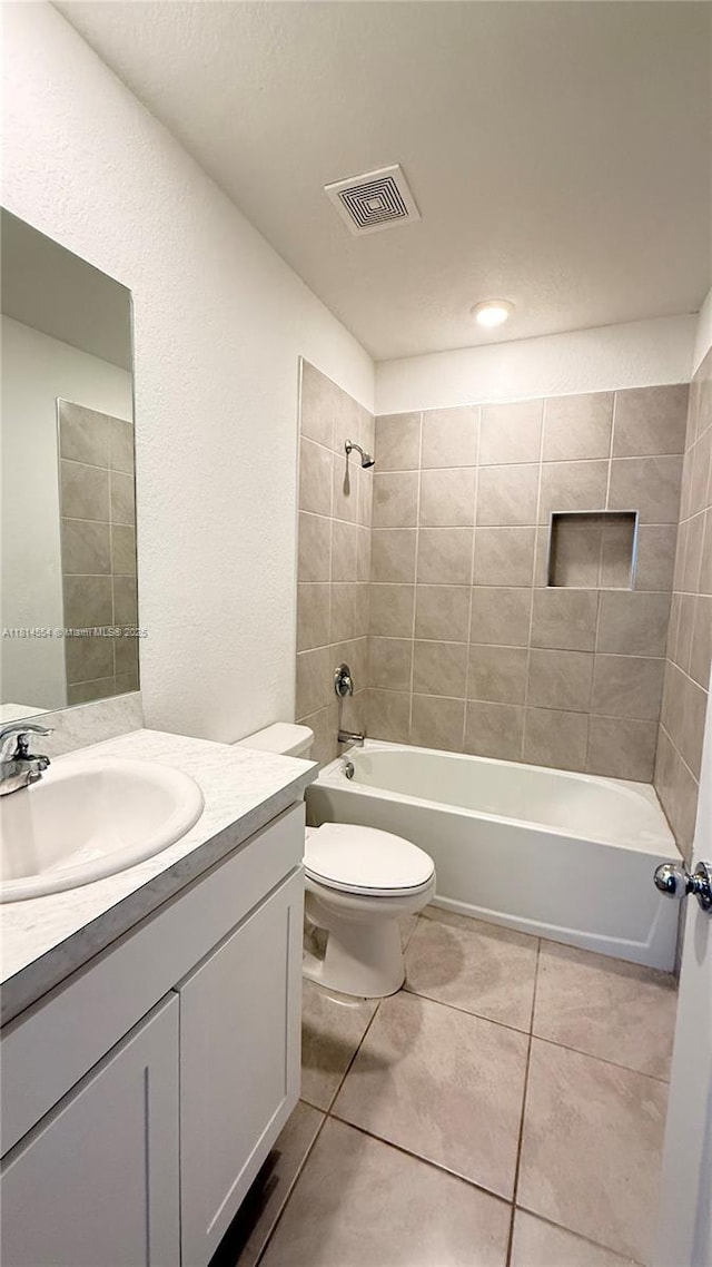 322 NE 1st Dr, Florida City, FL 33034 - bathroom featuring vanity, shower / tub combination, and tile patterned floors