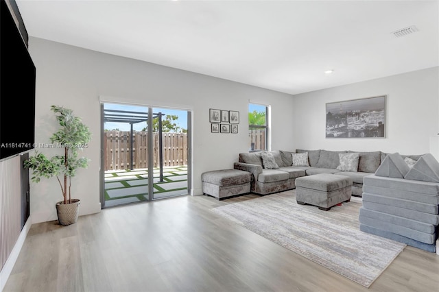 24686 SW 119th Pl, Homestead, FL 33032 - living room with wood finished floors