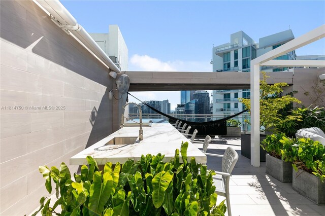 90 SW 3rd St Ph-14, Miami, FL 33130 - view of patio / terrace featuring a view of city