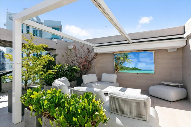 90 SW 3rd St Ph-14, Miami, FL 33130 - view of patio featuring an outdoor living space