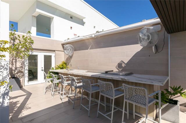 90 SW 3rd St Ph-14, Miami, FL 33130 - view of patio featuring french doors and a deck