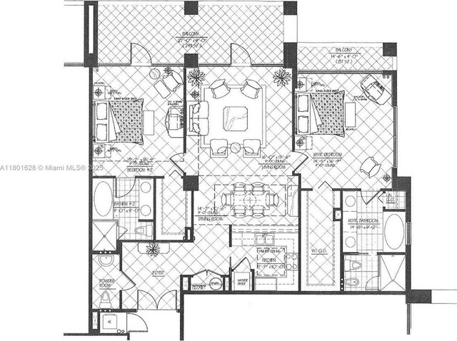 3400 SW 27th Ave Unit 1904, Coconut Grove, FL 33133 - room layout