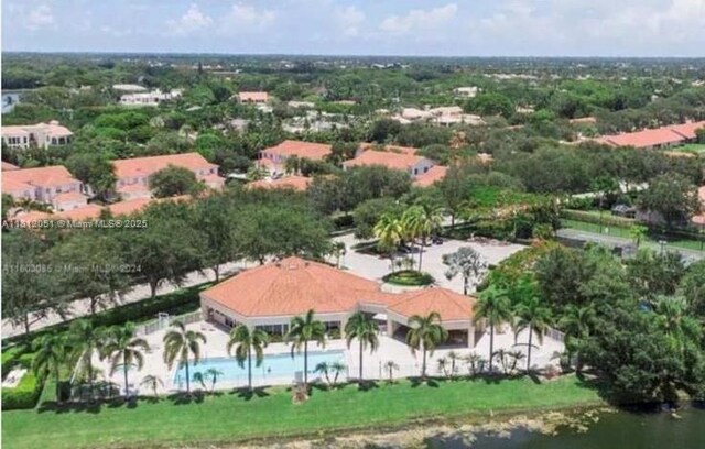 18428 Via Di Regina, Boca Raton, FL 33496 - drone / aerial view of a pool and a nearby body of water