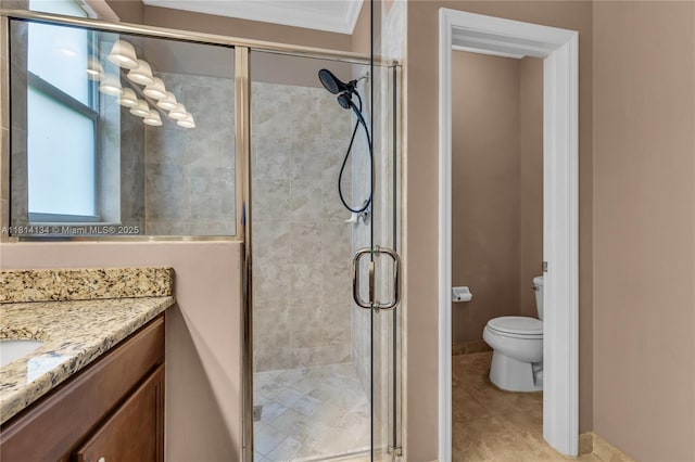 12441 Emerald Creek Mnr, Plantation, FL 33325 - bathroom featuring vanity, toilet, a stall shower, and tile patterned flooring