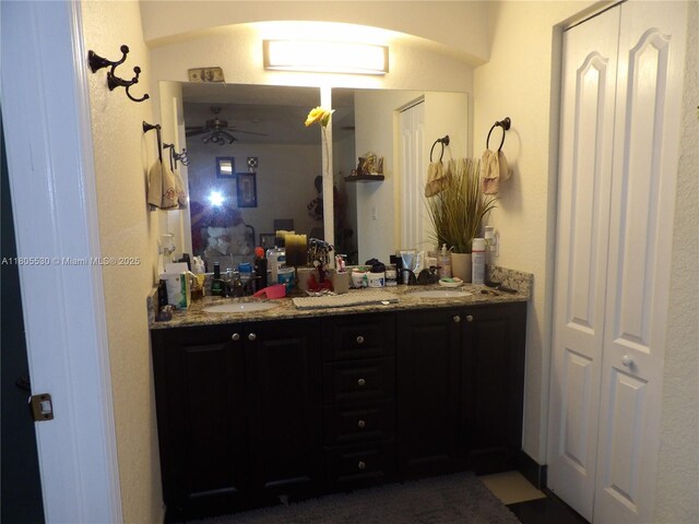 12210 SW 216th St, Miami, FL 33170 - full bath featuring double vanity and a ceiling fan
