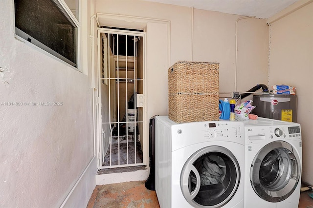 435 NW 44th Ave, Miami, FL 33126 - washroom with washing machine and clothes dryer and electric water heater