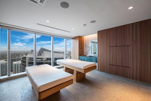300 Biscayne Blvd Way Unit 4007, Miami, FL 33130 - playroom with expansive windows, pool table, and recessed lighting