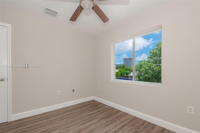 817 NW 3rd Ave, Fort Lauderdale, FL 33311 - unfurnished room with wood finished floors and a ceiling fan