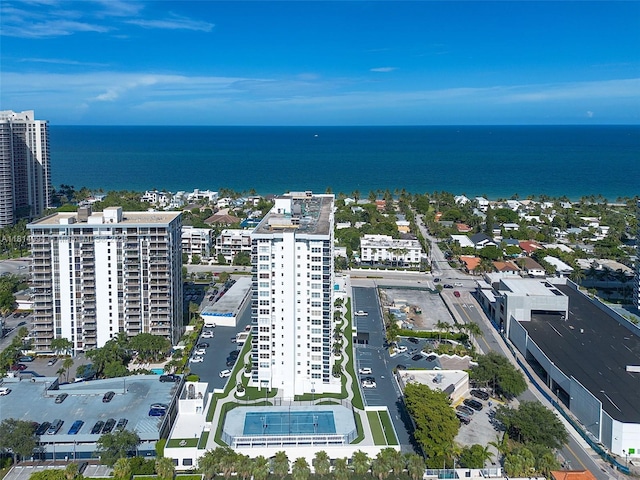 3015 N Ocean Blvd Unit 7D, Fort Lauderdale, FL 33308 - drone / aerial view of a nearby body of water and apartment complex / building