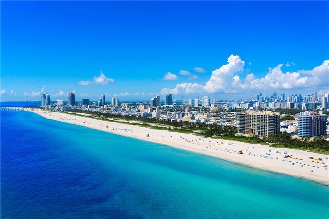 1500 Ocean Dr Unit 910, Miami Beach, FL 33139 - water view featuring local beach and city skyline