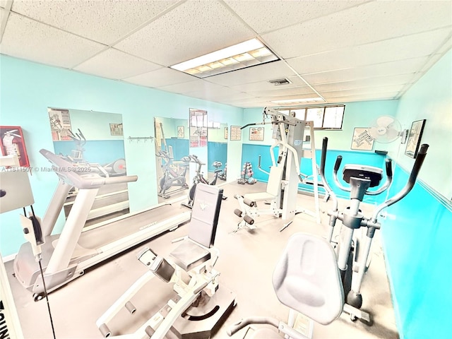 1470 Sheridan St Unit 18C, Hollywood, FL 33020 - workout area with a drop ceiling