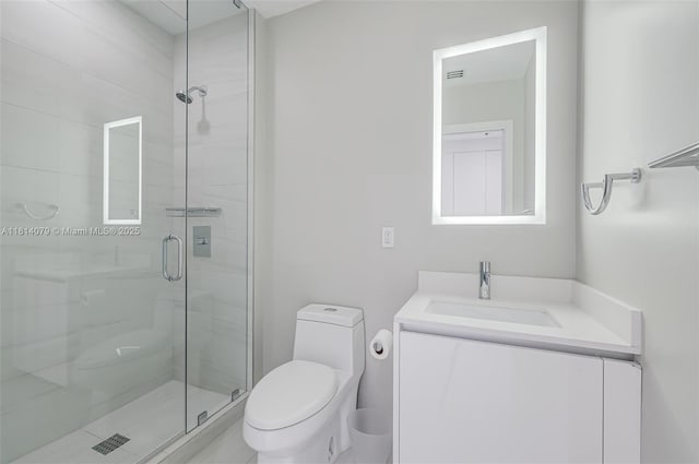 2200 N Ocean Blvd Unit S1801, Fort Lauderdale, FL 33305 - full bathroom featuring toilet, a stall shower, and vanity