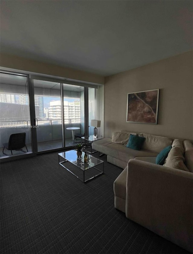 1395 Brickell Ave Unit 2814, Miami, FL 33131 - living area featuring dark carpet
