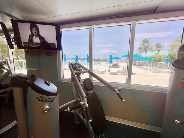 19201 Collins Ave Unit 427, Sunny Isles Beach, FL 33160 - exercise area with plenty of natural light