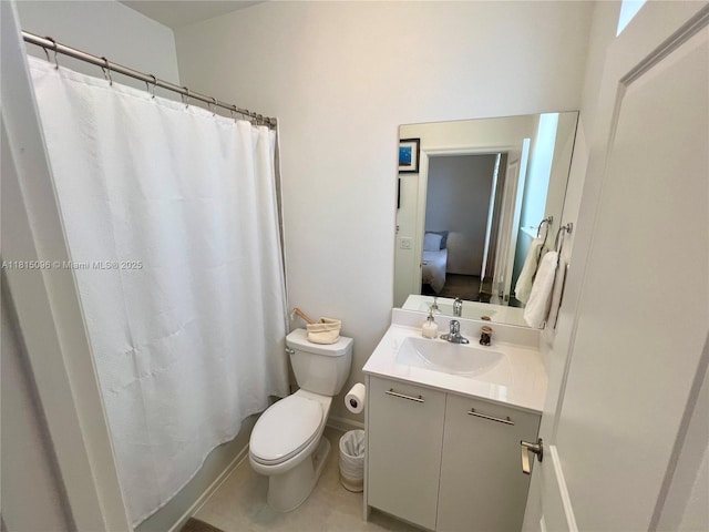 12254 NW 24th Pl, Miami, FL 33167 - full bathroom with vanity, toilet, and a shower with shower curtain