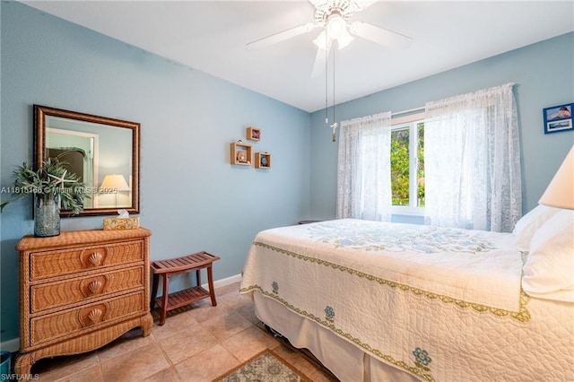 4559 Springview Cir, La Belle, FL 33935 - bedroom featuring ceiling fan, baseboards, and light tile patterned floors