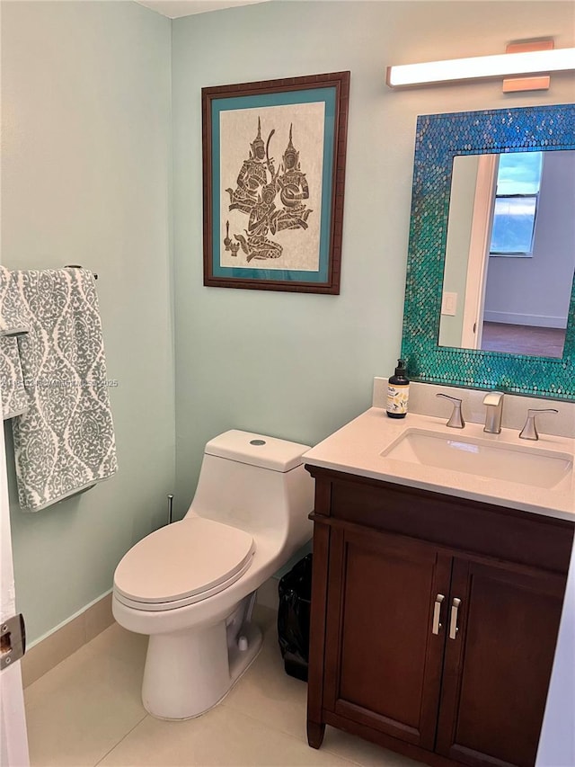 4001 Hillcrest Dr Unit 1014, Hollywood, FL 33021 - half bath with vanity and tile patterned floors
