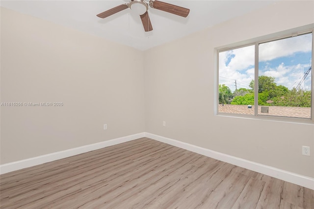 811 NW 3rd Ave, Fort Lauderdale, FL 33311 - spare room featuring light wood-style floors and ceiling fan