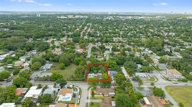 1051 NE 149th St, Miami, FL 33161 - aerial view of residential area featuring property parcel outlined