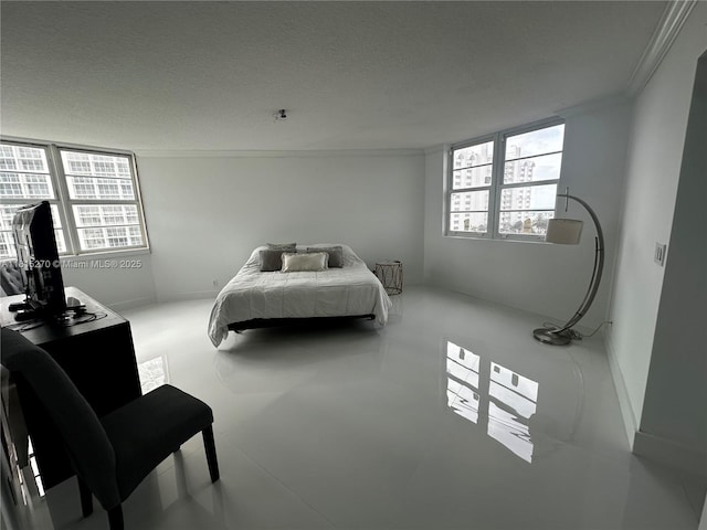 2851 S Ocean Blvd Unit 6V, Boca Raton, FL 33432 - bedroom featuring crown molding and a textured ceiling