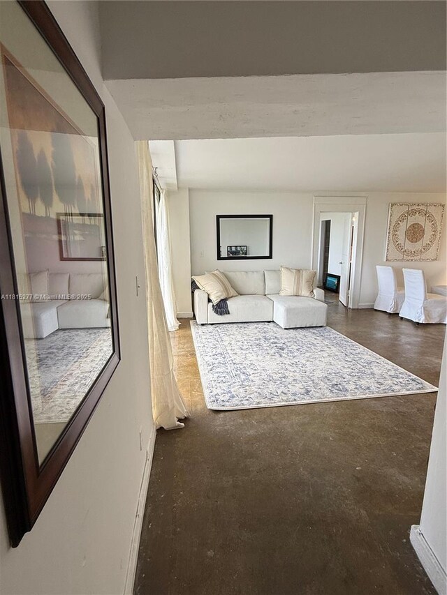 5701 Biscayne Blvd Unit 701, Miami, FL 33137 - living room with finished concrete floors