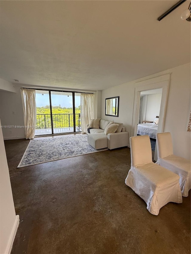 5701 Biscayne Blvd Unit 701, Miami, FL 33137 - living room featuring plenty of natural light and finished concrete floors
