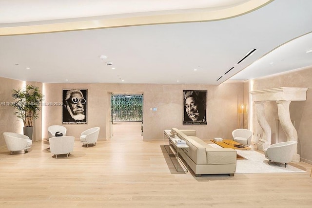1000 Brickell Plz Unit 2705, Miami, FL 33131 - living room with light wood-type flooring and recessed lighting