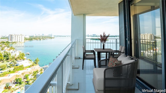 4000 Towerside Ter Unit 2201, Miami, FL 33138 - balcony with a water view and a city view