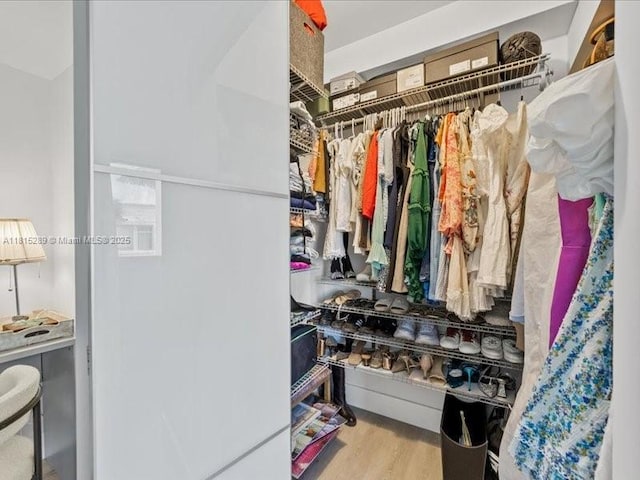 1532 Drexel Ave Unit 204, Miami Beach, FL 33139 - walk in closet with wood finished floors