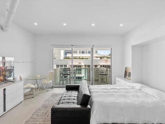 1200 W Ave Unit Ph24, Miami Beach, FL 33139 - bedroom featuring access to outside and recessed lighting