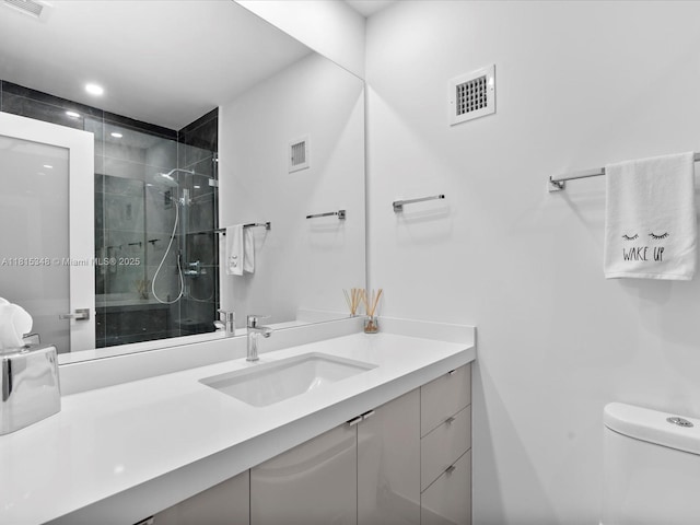 1200 W Ave Unit Ph24, Miami Beach, FL 33139 - full bathroom with vanity, a stall shower, and toilet