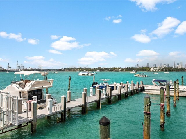 1200 W Ave Unit Ph24, Miami Beach, FL 33139 - dock area featuring a water view