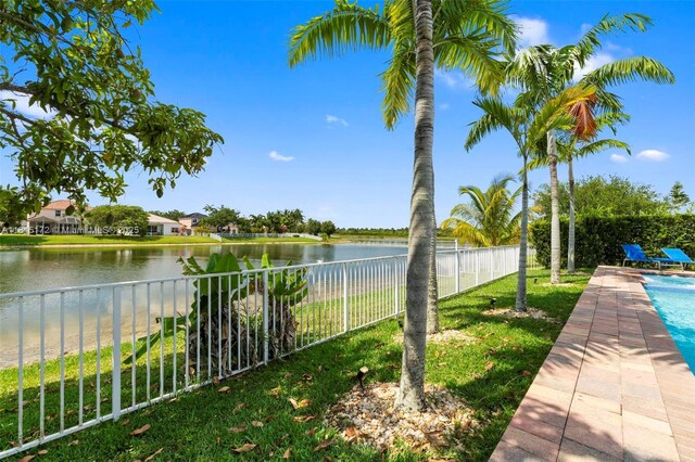 14420 NW 16th St, Pembroke Pines, FL 33028 - water view featuring a fenced backyard