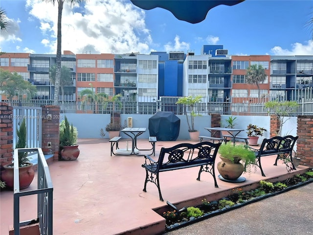 16850 S Glades Dr Unit 8G, North Miami Beach, FL 33162 - view of patio / terrace with grilling area